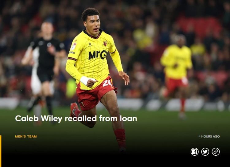 山猫直播体育-官方：切尔西召回美国左后卫威利，球员之前租借效力沃特福德